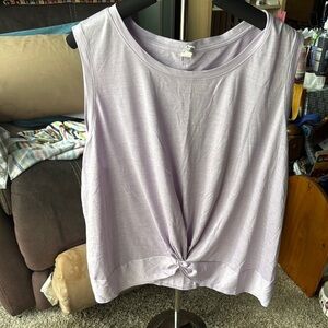 Lavender Sleeveless Twist Knot Top